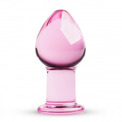 Рожева анальна пробка зі скла Gildo Pink Glass Buttplug