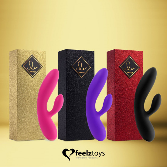 Гнучкий вібратор кролик з двома моторами FeelzToys Lea Rabbit Vibrator Medium Purple Гнучкий вібратор кролик з двома моторами FeelzToys Lea Rabbit Vibrator Medium Purple