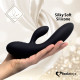 Гнучкий вібратор кролик з двома моторами FeelzToys Lea Rabbit Vibrator Black Гнучкий вібратор кролик з двома моторами FeelzToys Lea Rabbit Vibrator Black