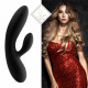 Гнучкий вібратор кролик з двома моторами FeelzToys Lea Rabbit Vibrator Black Гнучкий вібратор кролик з двома моторами FeelzToys Lea Rabbit Vibrator Black