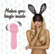 Міні-вібратор FeelzToys Mister Bunny Pink з двома насадками Міні-вібратор FeelzToys Mister Bunny Pink з двома насадками