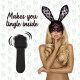 Міні-вібратор FeelzToys Mister Bunny Black з двома насадками Міні-вібратор FeelzToys Mister Bunny Black з двома насадками