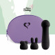 Міні-вібратор FeelzToys Mister Bunny Black з двома насадками Міні-вібратор FeelzToys Mister Bunny Black з двома насадками