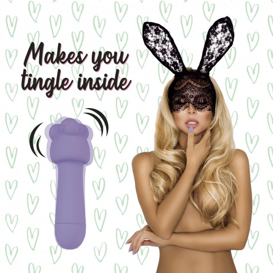 Міні-вібратор FeelzToys Magic Bunny Purple з двома насадками Міні-вібратор FeelzToys Magic Bunny Purple з двома насадками