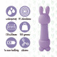 Міні-вібратор FeelzToys Magic Bunny Purple з двома насадками Міні-вібратор FeelzToys Magic Bunny Purple з двома насадками