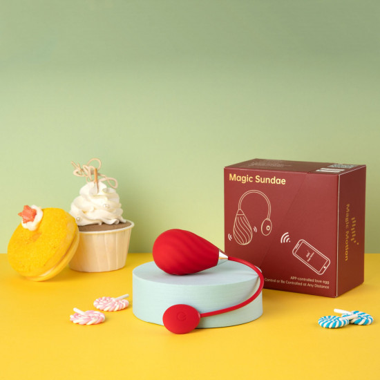 Смарт-віброяйце Magic Motion Sundae Red Смарт-віброяйце Magic Motion Sundae Red