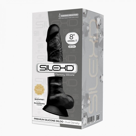 Фалоімітатор SilexD Vetus Black (MODEL 1 size 8in), двошаровий, силікон + Silexpan, діаметр 4,2см Фалоімітатор SilexD Vetus Black (MODEL 1 size 8in), двошаровий, силікон + Silexpan, діаметр 4,2см