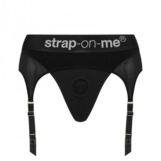 Труси для страпону з підв'язками для панчох Strap-On-Me REBEL HARNESS - XL Труси для страпону з підв'язками для панчох Strap-On-Me REBEL HARNESS - XL
