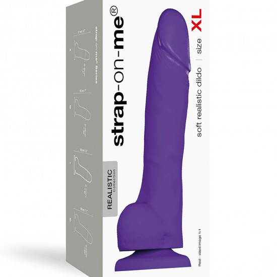 Реалістичний фалоімітатор Strap-On-Me SOFT REALISTIC DILDO Violet - Size XL Реалістичний фалоімітатор Strap-On-Me SOFT REALISTIC DILDO Violet - Size XL