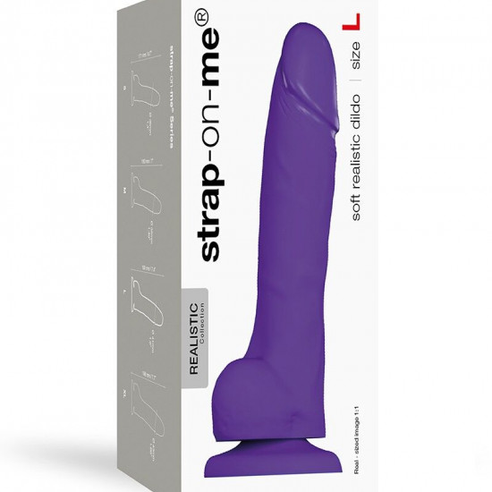 Реалістичний фалоімітатор Strap-On-Me SOFT REALISTIC DILDO Violet - Size L Реалістичний фалоімітатор Strap-On-Me SOFT REALISTIC DILDO Violet - Size L