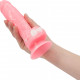 Фалоімітатор, що світиться у темряві, ADDICTION - BRANDON - 7.5 "- PINK G.I.D. / W PB, 19 см, силіко Фалоімітатор, що світиться у темряві, ADDICTION - BRANDON - 7.5 "- PINK G.I.D. / W PB, 19 см, силіко