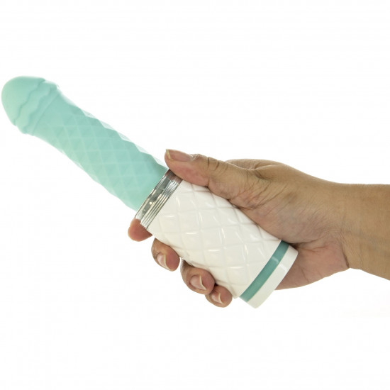 Розкішний вібратор-пульсатор Pillow Talk з присоскою - Feisty Thrusting Vibrator Teal Розкішний вібратор-пульсатор Pillow Talk з присоскою - Feisty Thrusting Vibrator Teal