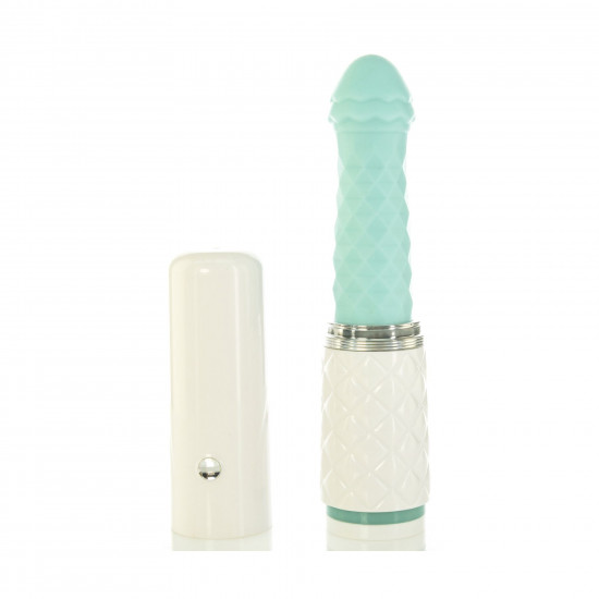 Розкішний вібратор-пульсатор Pillow Talk з присоскою - Feisty Thrusting Vibrator Teal Розкішний вібратор-пульсатор Pillow Talk з присоскою - Feisty Thrusting Vibrator Teal