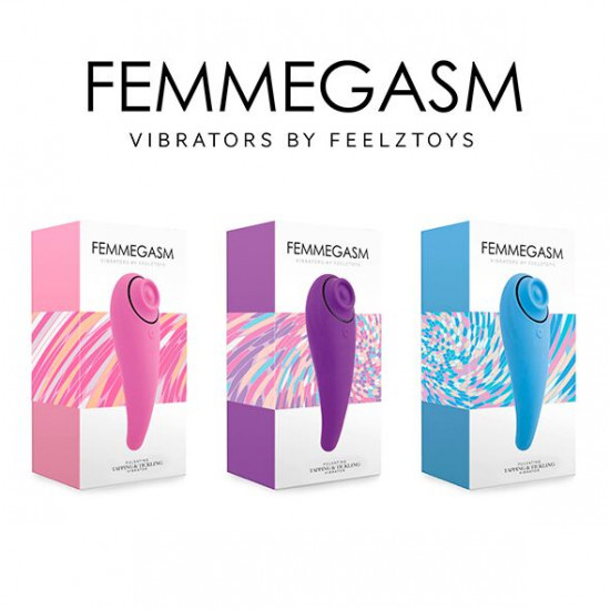 Пульсатор для клітора плюс вібратор FeelzToys - FemmeGasm Tapping & Tickling Vibrator Pink Пульсатор для клітора плюс вібратор FeelzToys - FemmeGasm Tapping & Tickling Vibrator Pink