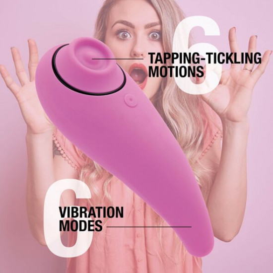 Пульсатор для клітора плюс вібратор FeelzToys - FemmeGasm Tapping & Tickling Vibrator Pink Пульсатор для клітора плюс вібратор FeelzToys - FemmeGasm Tapping & Tickling Vibrator Pink