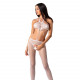 Відкритий бодістокінг Passion BS080 white Відкритий бодістокінг Passion BS080 white