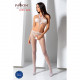 Відкритий бодістокінг Passion BS080 white Відкритий бодістокінг Passion BS080 white