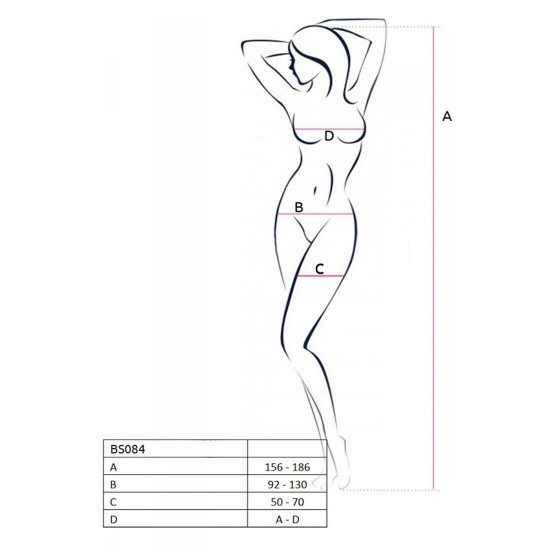Еротичний бодістокінг Passion BS084 red Еротичний бодістокінг Passion BS084 red