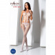 Еротичний бодістокінг Passion BS084 white Еротичний бодістокінг Passion BS084 white