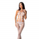 Еротичний бодістокінг Passion BS084 white Еротичний бодістокінг Passion BS084 white