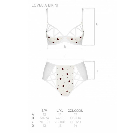 Еротичний комплект з малюнком LOVELIA BIKINI white XXL/XXXL - Passion Еротичний комплект з малюнком LOVELIA BIKINI white XXL/XXXL - Passion