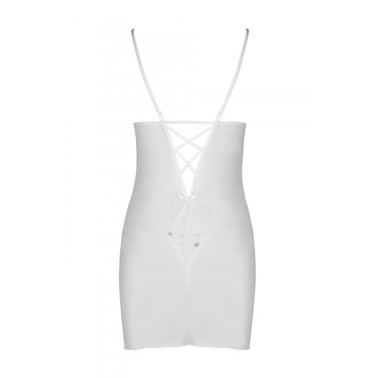 Сорочка з вирізами на грудях + стрінги LOVELIA CHEMISE white S/M - Passion Сорочка з вирізами на грудях + стрінги LOVELIA CHEMISE white S/M - Passion