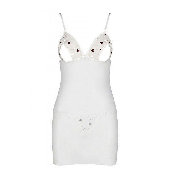 Сорочка з вирізами на грудях + стринги LOVELIA CHEMISE white XXL/XXXL - Passion Сорочка з вирізами на грудях + стринги LOVELIA CHEMISE white XXL/XXXL - Passion