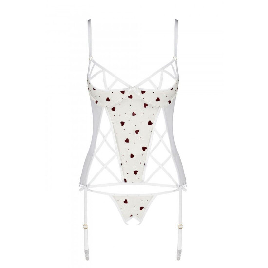 Корсет з підв'язками + стрінги LOVELIA CORSET white S/M - Passion Корсет з підв'язками + стрінги LOVELIA CORSET white S/M - Passion