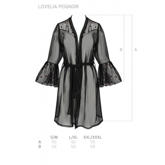 Повітряний пеньюар LOVELIA PEIGNOIR black L/XL - Passion Повітряний пеньюар LOVELIA PEIGNOIR black L/XL - Passion