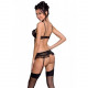 Сексуальний комплект з поясом для панчіх LOVELIA SET black L/XL - Passion Сексуальний комплект з поясом для панчіх LOVELIA SET black L/XL - Passion