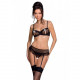 Сексуальний комплект з поясом для панчіх LOVELIA SET black L/XL - Passion Сексуальний комплект з поясом для панчіх LOVELIA SET black L/XL - Passion
