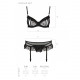 Сексуальний комплект з поясом для панчіх LOVELIA SET black L/XL - Passion Сексуальний комплект з поясом для панчіх LOVELIA SET black L/XL - Passion