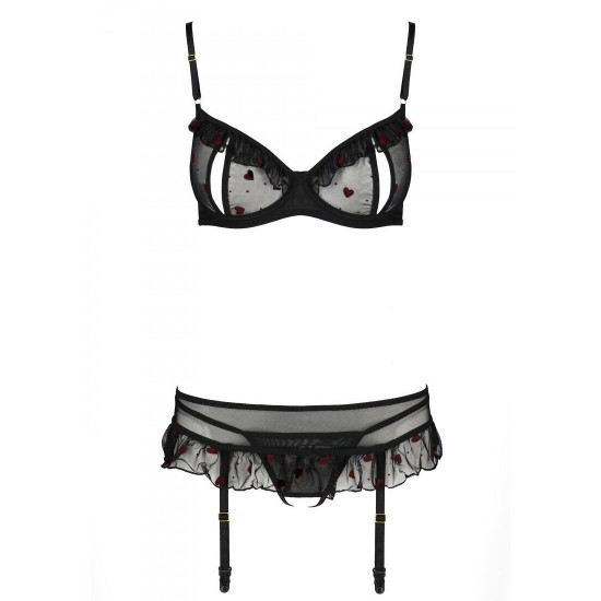 Сексуальний комплект з поясом для панчіх LOVELIA SET black L/XL - Passion Сексуальний комплект з поясом для панчіх LOVELIA SET black L/XL - Passion