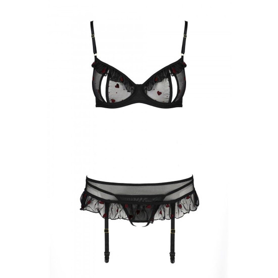 Сексуальний комплект з поясом для панчіх LOVELIA SET black S/M - Passion Сексуальний комплект з поясом для панчіх LOVELIA SET black S/M - Passion