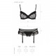 Сексуальний комплект з поясом для панчіх LOVELIA SET black XXL/XXXL - Passion Сексуальний комплект з поясом для панчіх LOVELIA SET black XXL/XXXL - Passion