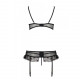 Сексуальний комплект з поясом для панчіх LOVELIA SET black XXL/XXXL - Passion Сексуальний комплект з поясом для панчіх LOVELIA SET black XXL/XXXL - Passion