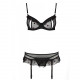 Сексуальний комплект з поясом для панчіх LOVELIA SET black XXL/XXXL - Passion Сексуальний комплект з поясом для панчіх LOVELIA SET black XXL/XXXL - Passion