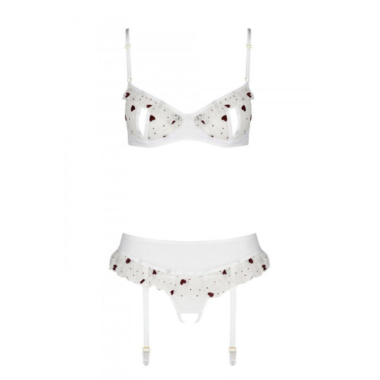 Сексуальний комплект з поясом для панчіх LOVELIA SET white L/XL - Passion Сексуальний комплект з поясом для панчіх LOVELIA SET white L/XL - Passion