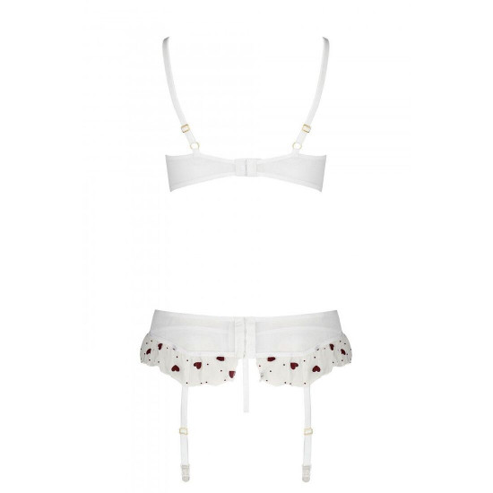 Сексуальний комплект з поясом для панчіх LOVELIA SET white XXL/XXXL - Passion Сексуальний комплект з поясом для панчіх LOVELIA SET white XXL/XXXL - Passion