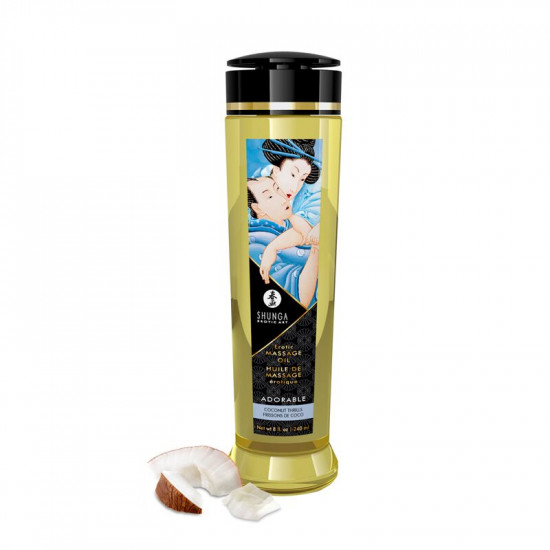 Масажна олія Shunga Adorable – Coconut thrills (240 мл) натуральна зволожувальна Масажна олія Shunga Adorable – Coconut thrills (240 мл) натуральна зволожувальна