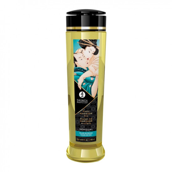 Масажна олія Shunga Sensual – Island Blossoms (240 мл) натуральна зволожувальна Масажна олія Shunga Sensual – Island Blossoms (240 мл) натуральна зволожувальна