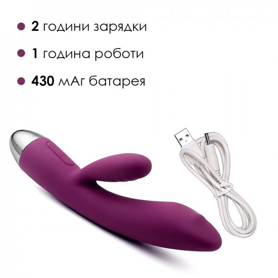 Вібратор-кролик із перлинною стимуляцією точки G Svakom Trysta Violet Вібратор-кролик із перлинною стимуляцією точки G Svakom Trysta Violet