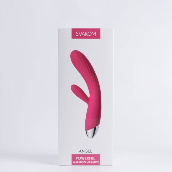 Інтелектуальний вібратор-кролик із підігрівом Svakom Angel Plum Red Інтелектуальний вібратор-кролик із підігрівом Svakom Angel Plum Red