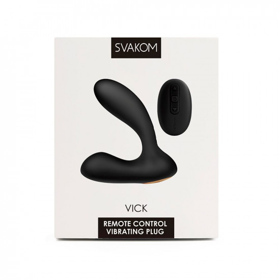 Масажер простати та вібратор точки G з пультом ДК Svakom Vick Black Масажер простати та вібратор точки G з пультом ДК Svakom Vick Black