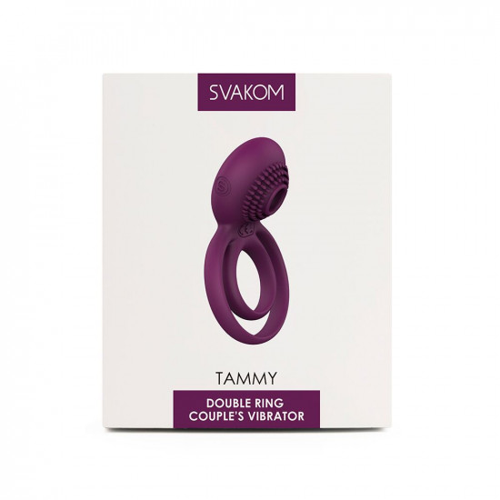 Подвійне ерекційне кільце з вібрацією Svakom Tammy Violet Подвійне ерекційне кільце з вібрацією Svakom Tammy Violet