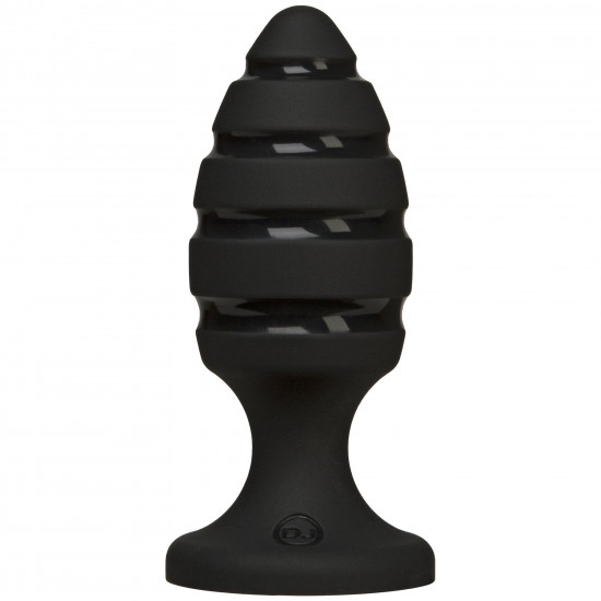 Анальний плаг зі спіральним каналом Doc Johnson Platinum Premium Silicone — The Blast — Black Анальний плаг зі спіральним каналом Doc Johnson Platinum Premium Silicone — The Blast — Black