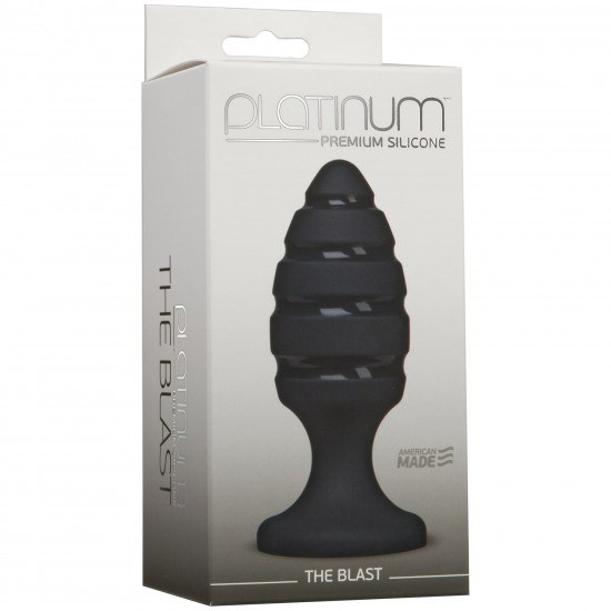 Анальний плаг зі спіральним каналом Doc Johnson Platinum Premium Silicone — The Blast — Black Анальний плаг зі спіральним каналом Doc Johnson Platinum Premium Silicone — The Blast — Black