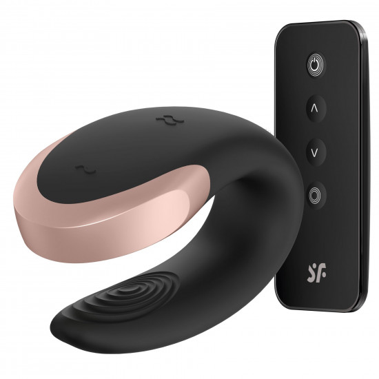Смарт-вібратор для пар Satisfyer Double Love (Black) Смарт-вібратор для пар Satisfyer Double Love (Black)