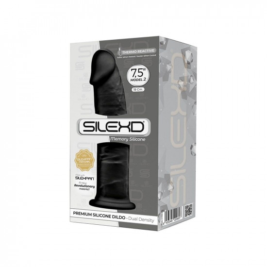 Фалоімітатор SilexD Henry Black (MODEL 2 size 7.5in), двошаровий, силікон + Silexpan, діаметр 4,8 см Фалоімітатор SilexD Henry Black (MODEL 2 size 7.5in), двошаровий, силікон + Silexpan, діаметр 4,8 см