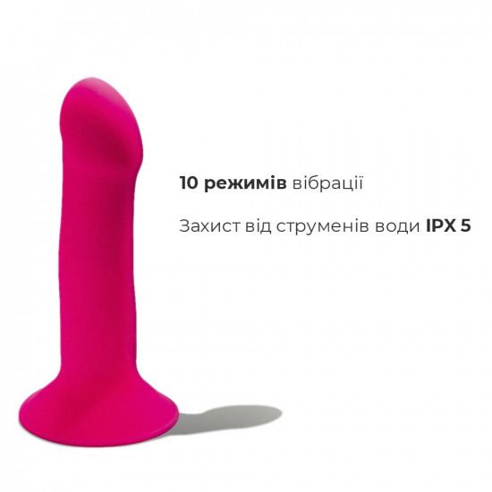 Двошаровий ділдо з вібрацією Adrien Lastic Hitsens 2 Pink, відмінно для страпона, макс діаметр 4 см, Двошаровий ділдо з вібрацією Adrien Lastic Hitsens 2 Pink, відмінно для страпона, макс діаметр 4 см,